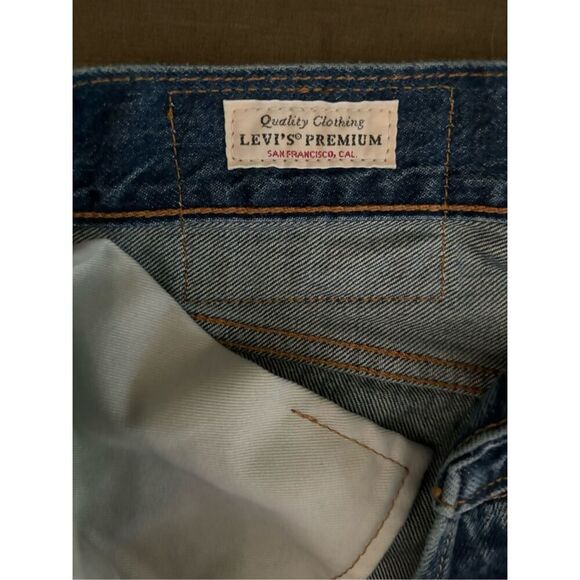 Levi's 501 Button Fly 32x32 Premium Denim Jeans Medium Wash Big E - Picture 5 of 7